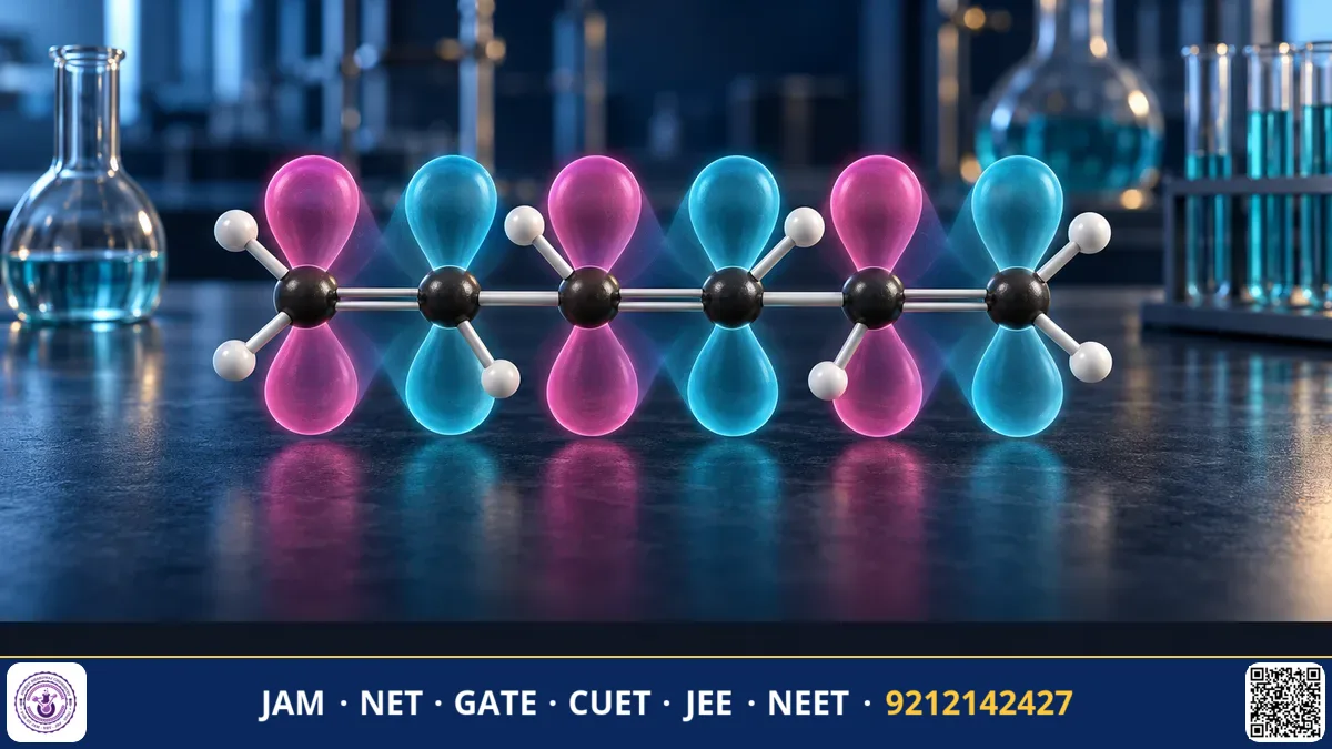 Pi molecular orbital energy level diagram of butadiene and benzene with bonding and antibonding wave functions