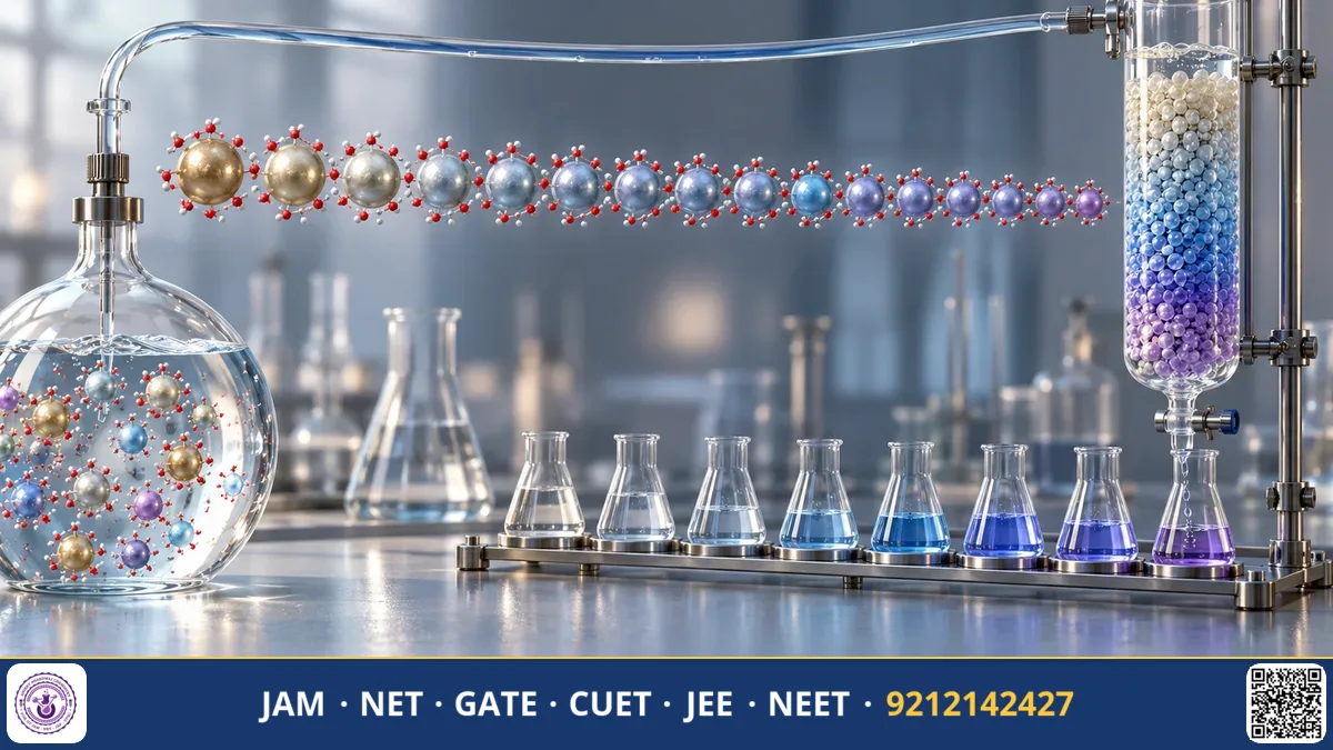 Rows of lanthanide series ion test tubes showing gradual atomic radius contraction and color changes