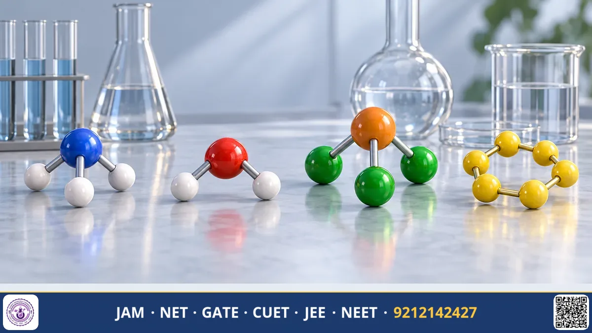 Periodic table focused on nitrogen and oxygen groups with molecular models of ammonia and sulfuric acid