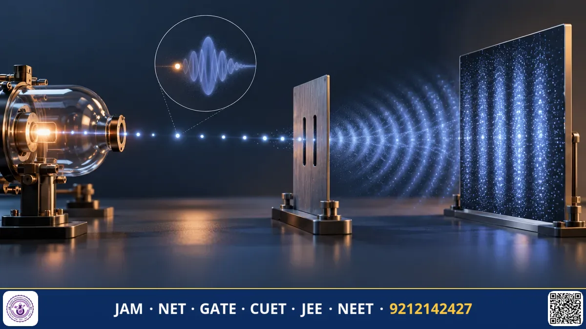 Interference fringes of an electron diffraction pattern beside a sinusoidal wave and localized particle
