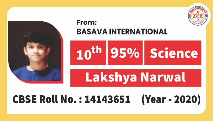 Lakshya Narwal — Class 10 Science — 95%