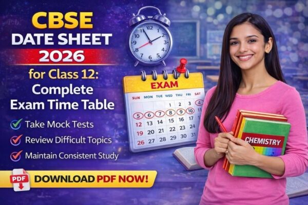 Class 12 CBSE Date Sheet 2026 Full Exam Schedule