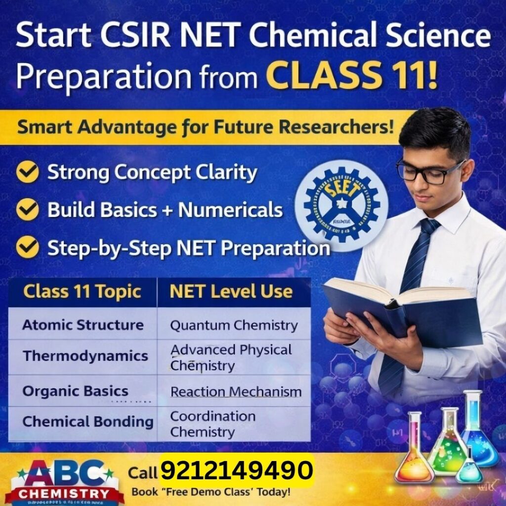 CSIR NET Chemical science preparation form class 11