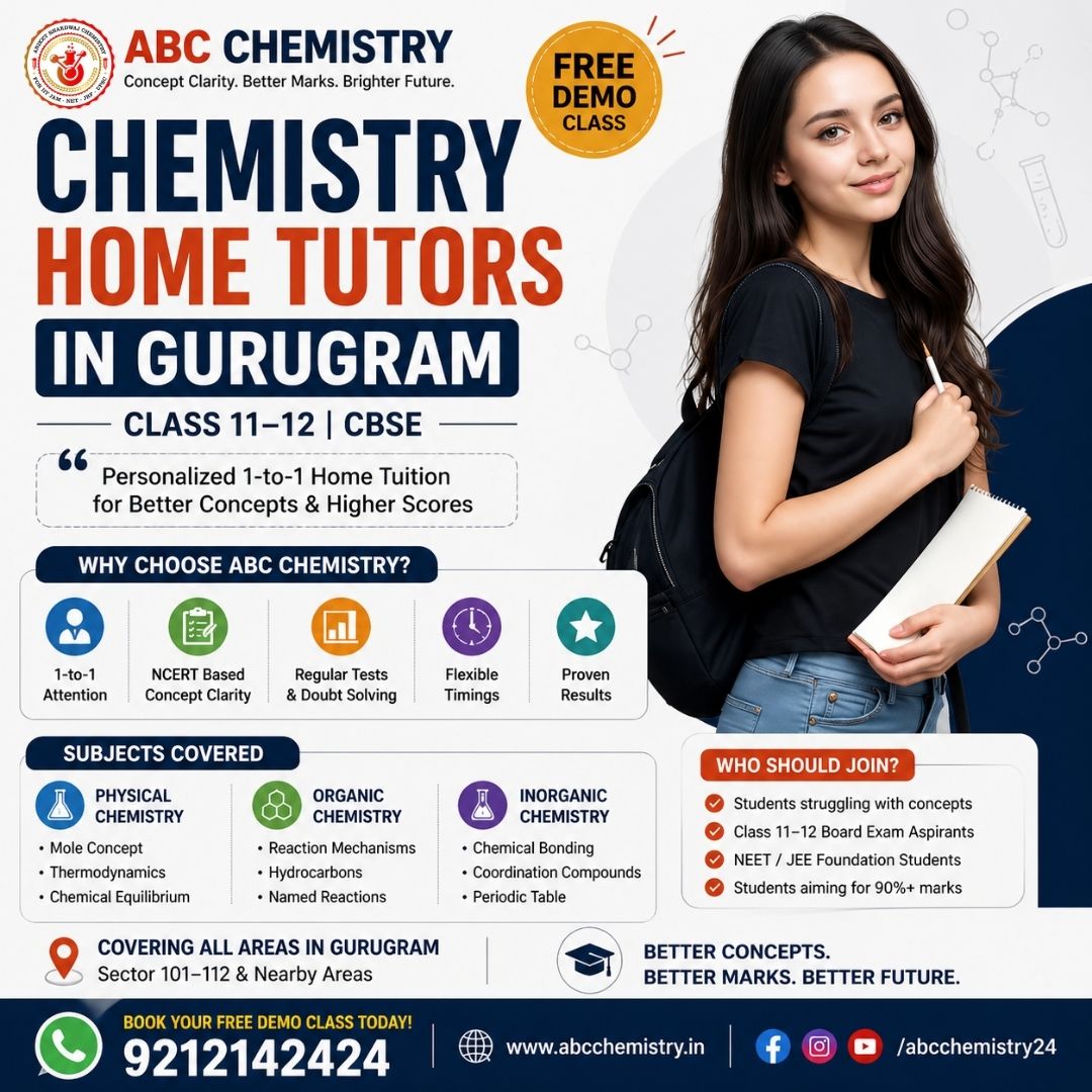 Chemistry home tutors in Gurugram