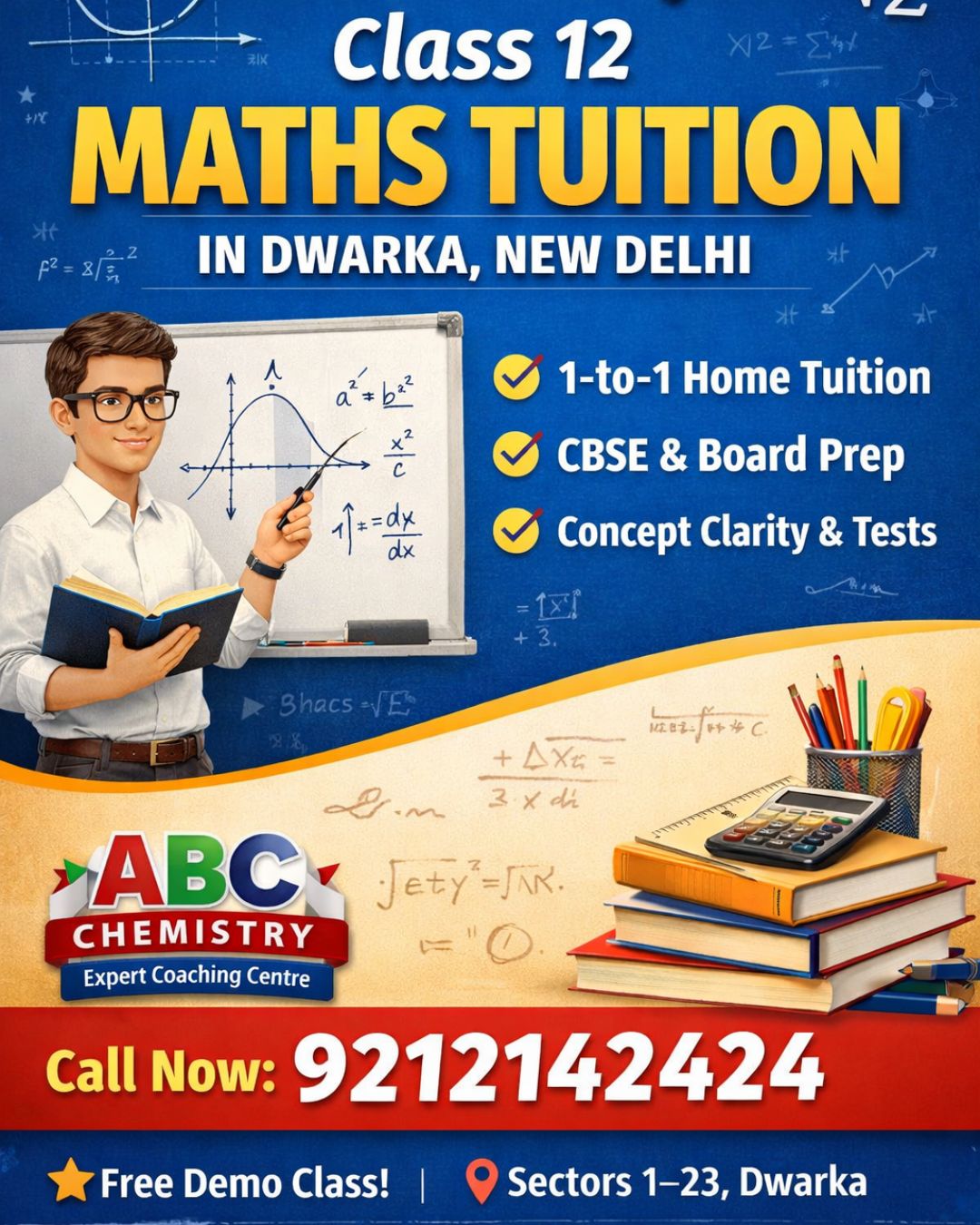 Class 12 Maths Tuition Near Dwarka, New Delhi