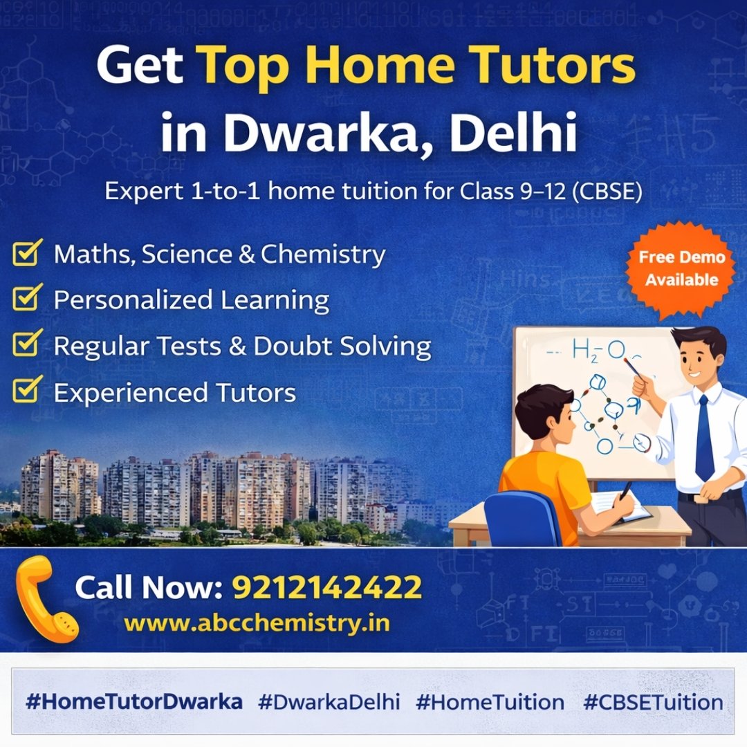Get tip home tutors in Dwarka Delhi