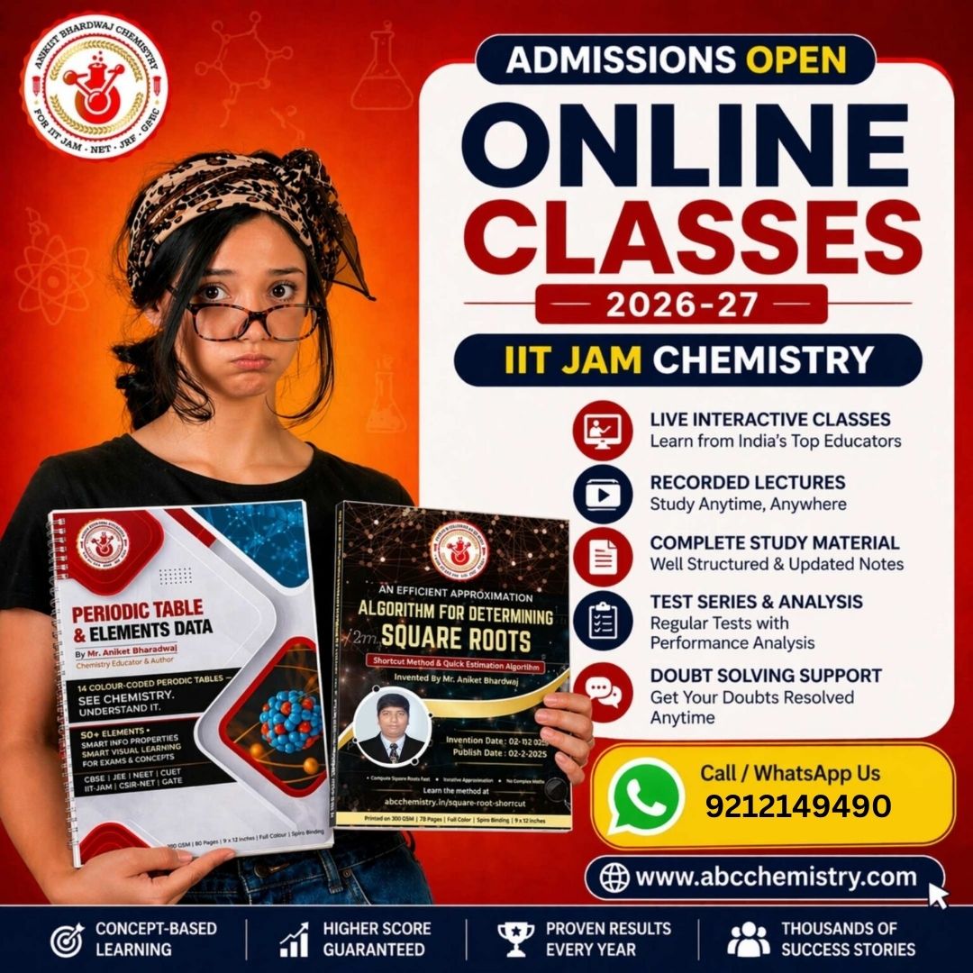 Online classes for IIT JAM Chemistry